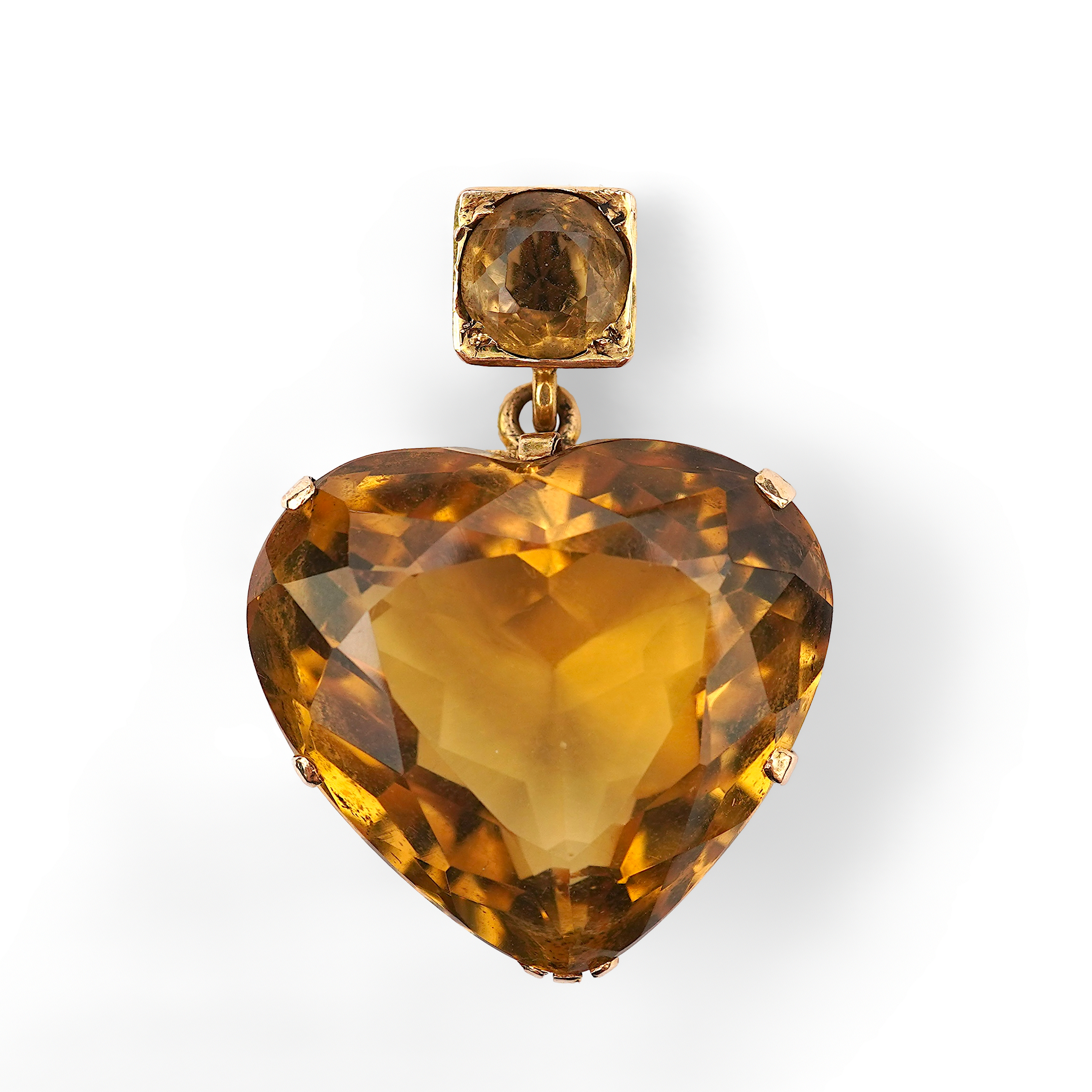 A late Victorian citrine pendant, circa 1900